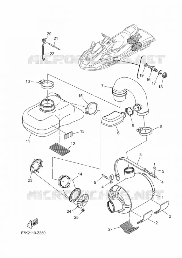 ECHAPPEMENT 3 Yamaha WAVERUNNER 1900 2024 FX  FX1900C