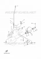 CARTER INFERIEUR ET TRANSMISSION 2 pour Yamaha 40V Manual Starter, Tiller Handle, Manual Tilt, Oil injection, Shaft 20
