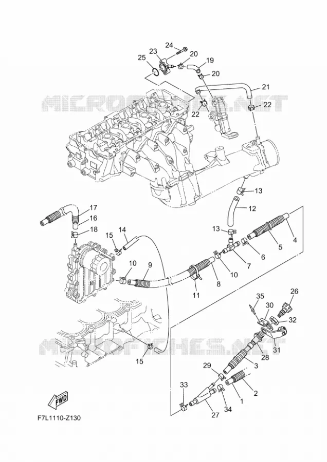 ECHAPPEMENT 2 Yamaha WAVERUNNER 1900 2024 GP  GP1900A-A