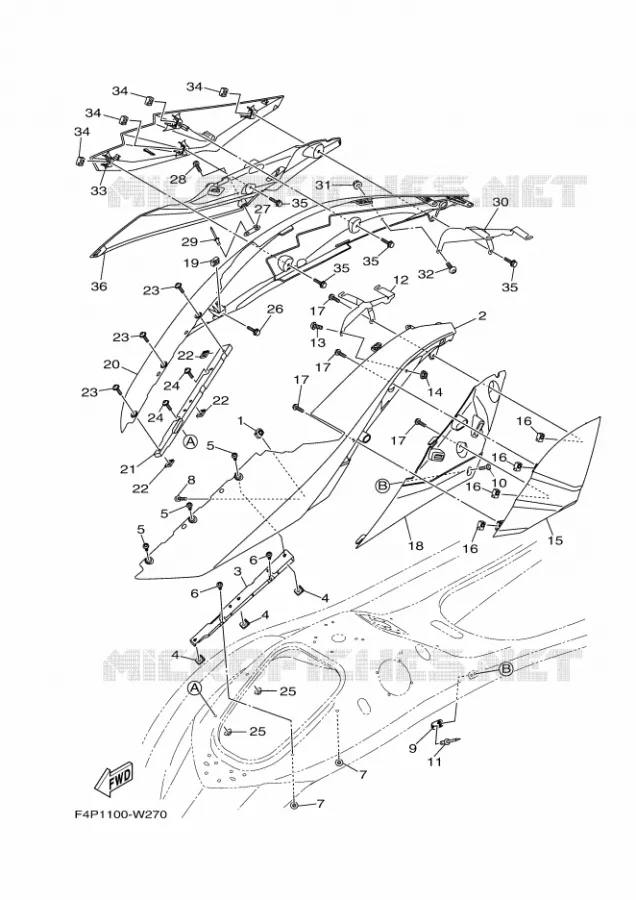ENGINE HATCH 3 Yamaha WAVERUNNER 1900 2024 GP  GP1900A-A