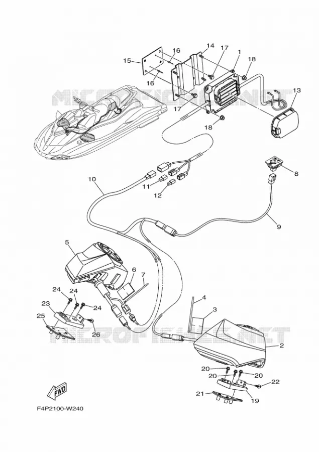 PIECES ELECTRIQUE 4 Yamaha WAVERUNNER 1900 2024 GP  GP1900A-A