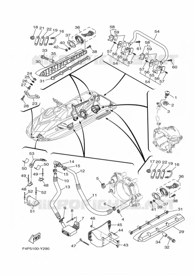 HULL & DECK Yamaha WAVERUNNER 1900 2024 GP  GP1900B-A