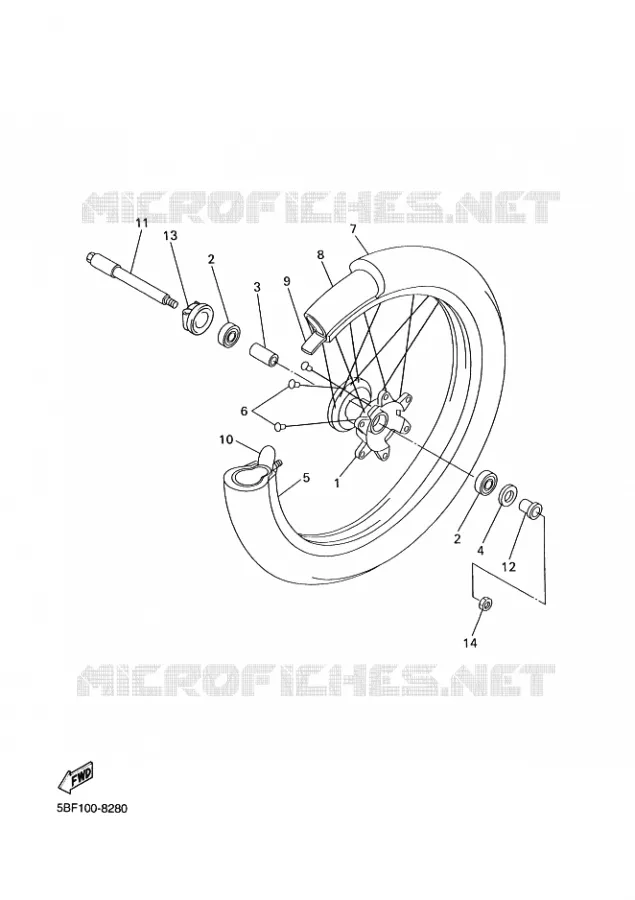 ROUE AVANT Yamaha MOTO 426 2001 WRF  WR426F