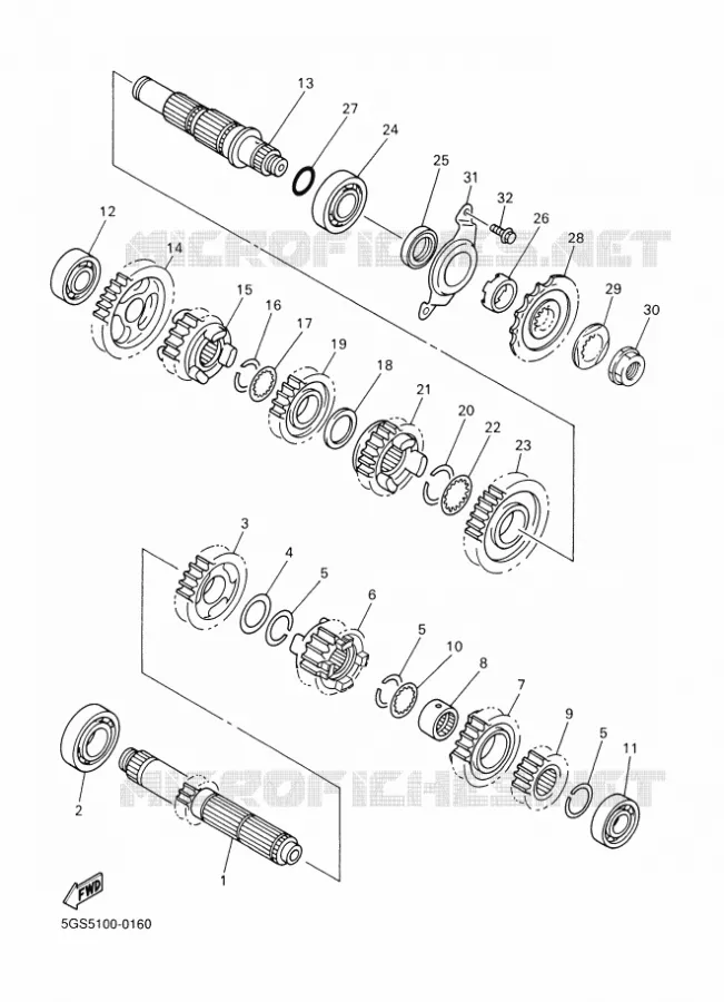 TRANSMISSION Yamaha MOTO 426 2001 WRF  WR426F