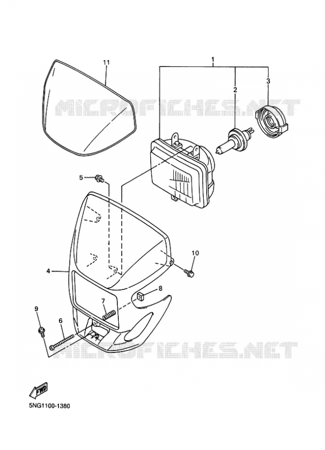 PHARE  Yamaha MOTO 426 2002 WRF  WR426F