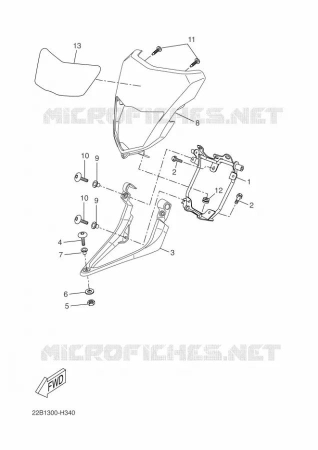 CARENAGES 1  Yamaha MOTO 125 2010 WR-R  WR125R