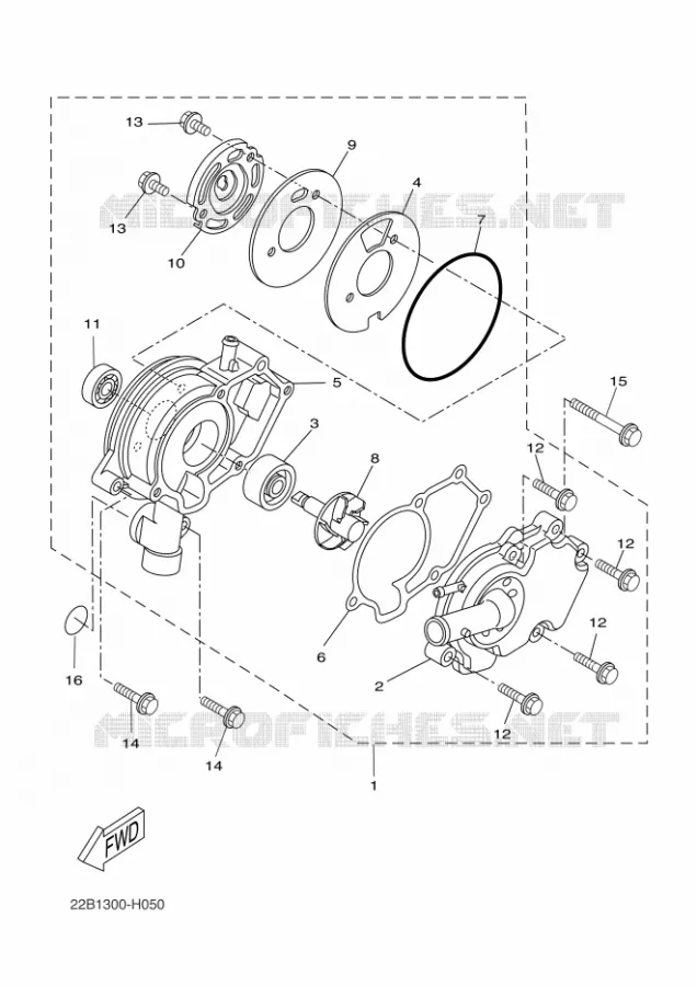 POMPE A EAU / DURITES Yamaha MOTO 125 2010 WR-R  WR125R