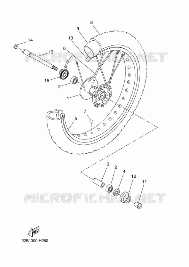 ROUE AVANT Yamaha MOTO 125 2010 WR-R  WR125R