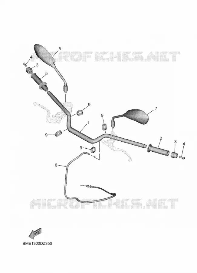 GUIDON ET CABLES Yamaha MOTO 900 2024 MT  MTN890D