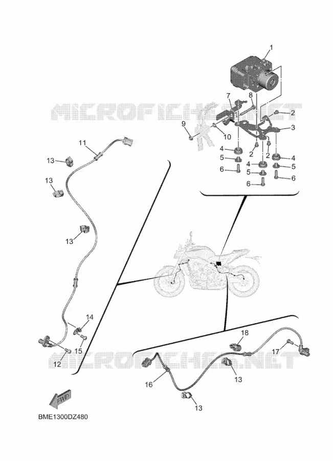 PARTIE ELECTRIQUE 3 Yamaha MOTO 900 2024 MT  MTN890