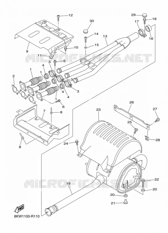ECHAPPEMENT Yamaha snowmobiles 1000 2021 VK  VK10G
