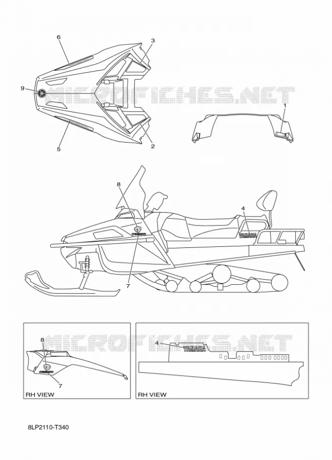 EMBLEME Yamaha snowmobiles 1000 2021 VK  VK10G