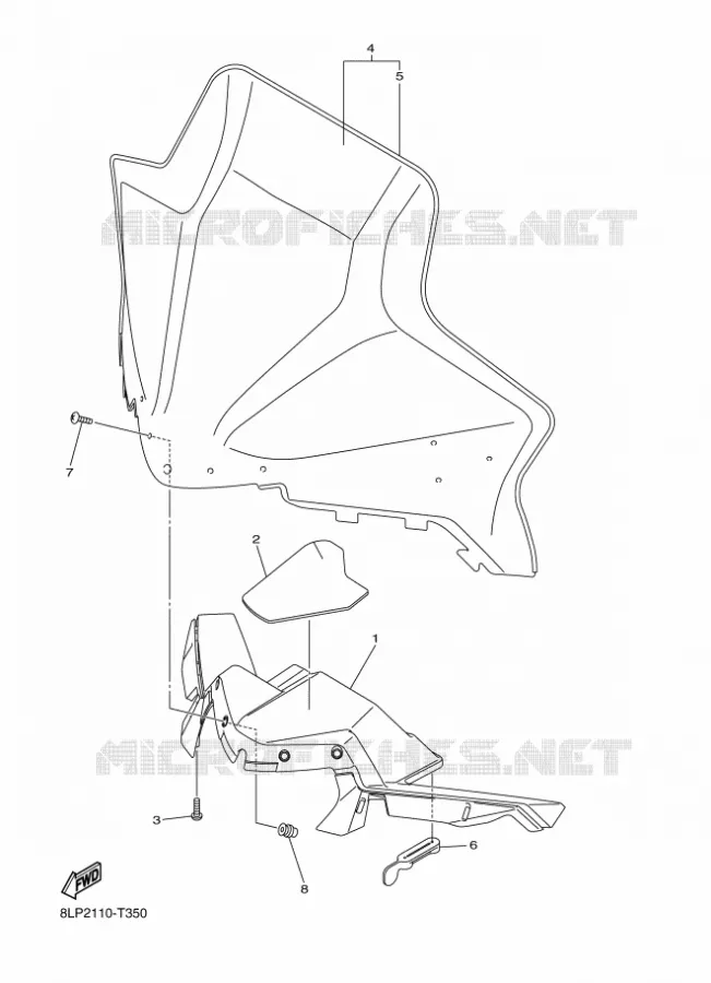 PARE BRISE Yamaha snowmobiles 1000 2021 VK  VK10G