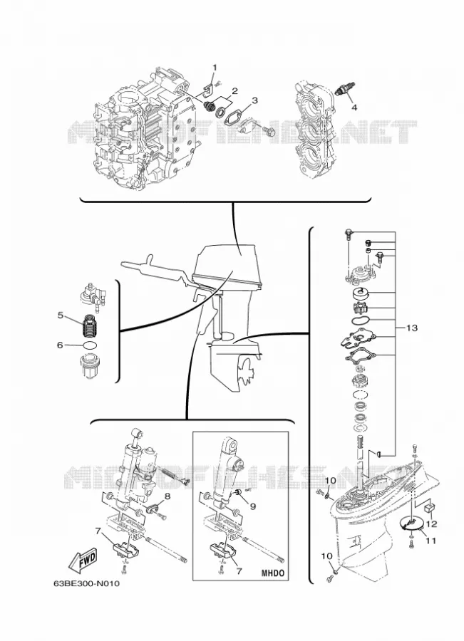 PIECES D'ENTRETIEN Yamaha OUTBOARD ENGINES 40hp (29.4kW) 2017 40  40VMHOL