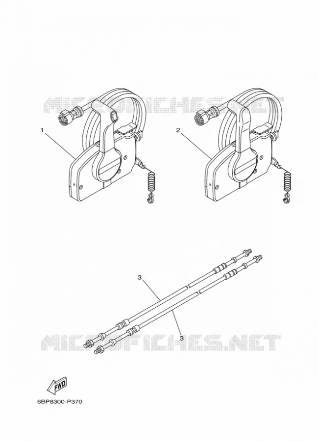 BOITIER DE COMMANDE A DISTANCE Yamaha OUTBOARD ENGINES 40hp (29.4kW) 2017 40  40VEOL