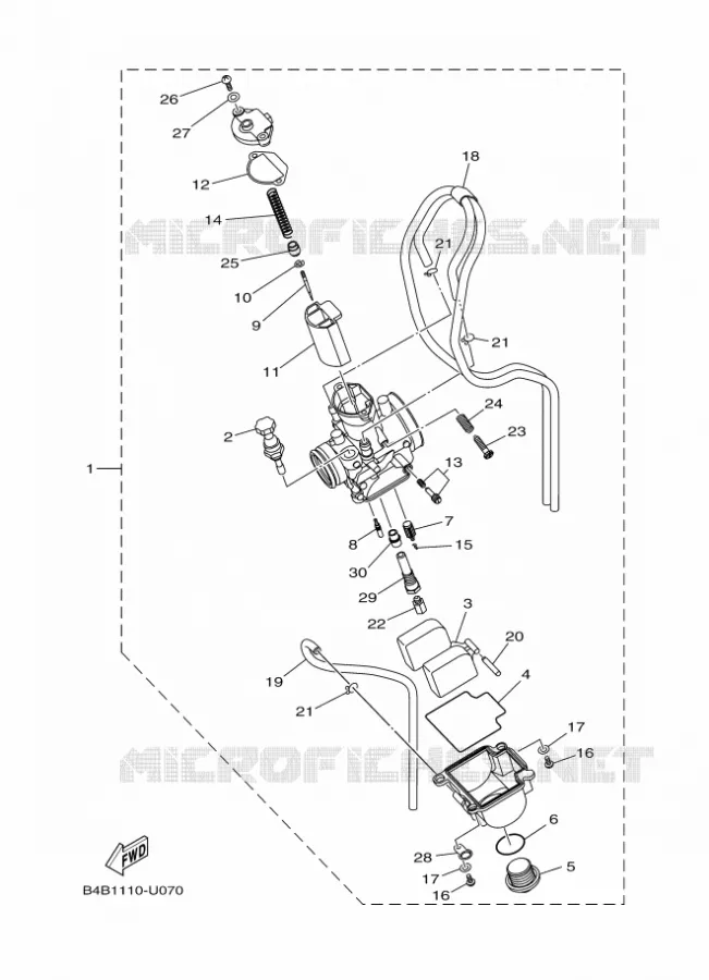 CARBURATEUR Yamaha MOTO 85 2024 YZ  YZ85LWR