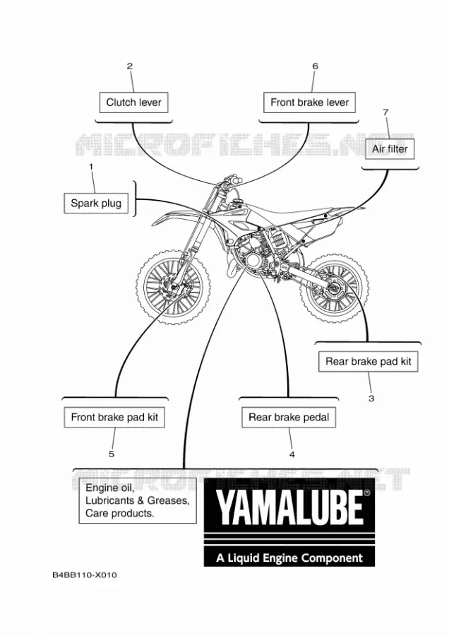 PIECES D'ENTRETIEN Yamaha MOTO 85 2024 YZ  YZ85R