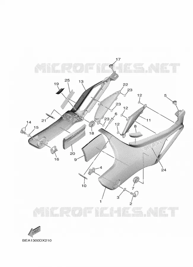 COUVERCLE LATERAL Yamaha MOTO 900 2024 XSR  MTM890