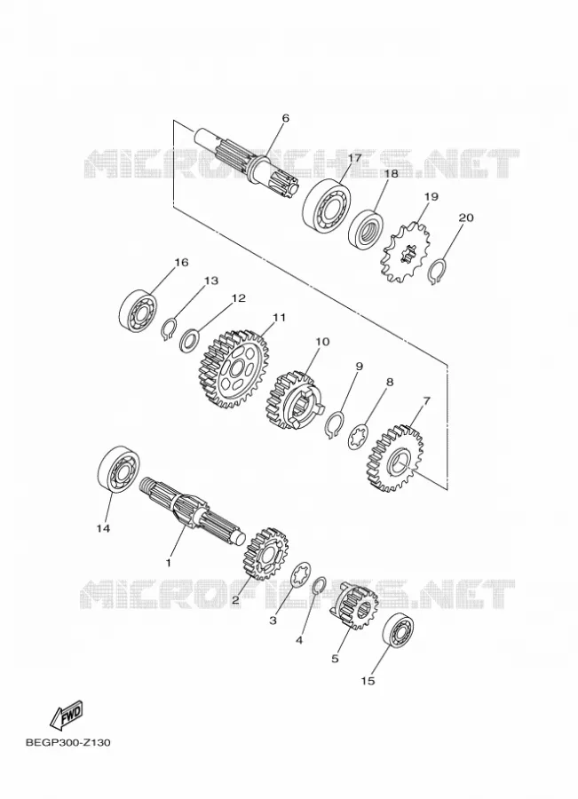 TRANSMISSION Yamaha MOTO 50 2024 TTR  TT-R50