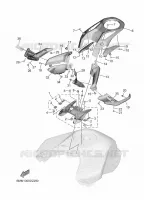 RESERVOIR A CARBURANT 3 pour Yamaha MT-09 SP de 2024