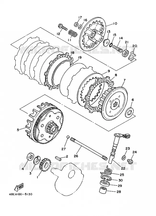 EMBRAYAGE DE DEMARREUR Yamaha MOTO 230 2024 TTR  TT-R230R