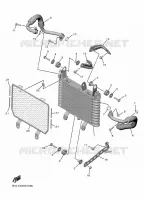 RADIATEUR D'HUILE / ECHANGEUR pour Yamaha YZF-R1M de 2023