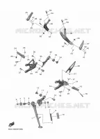 SUPPORT / REPOSE PIEDS pour Yamaha YZF-R1M de 2023