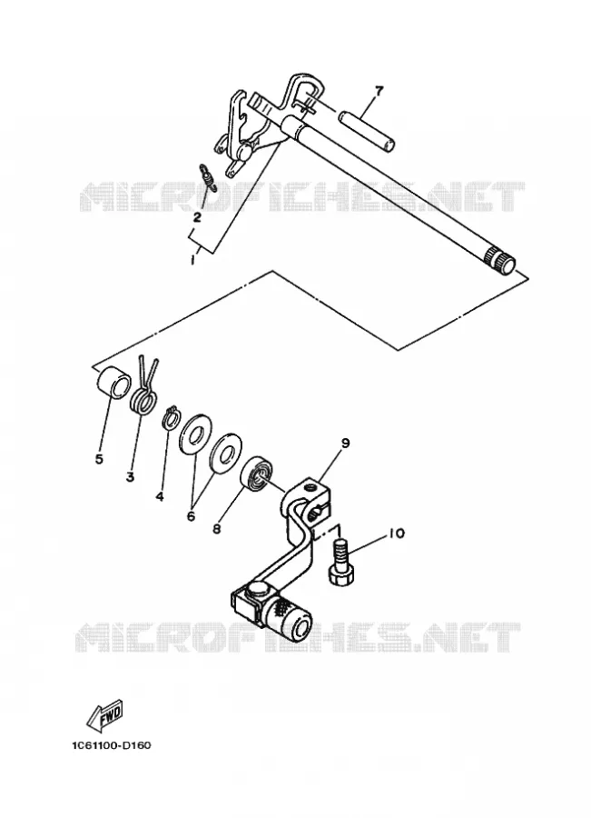 PEDALE DE SELECTEUR Yamaha MOTO 230 2023 TTR  TT-R230P
