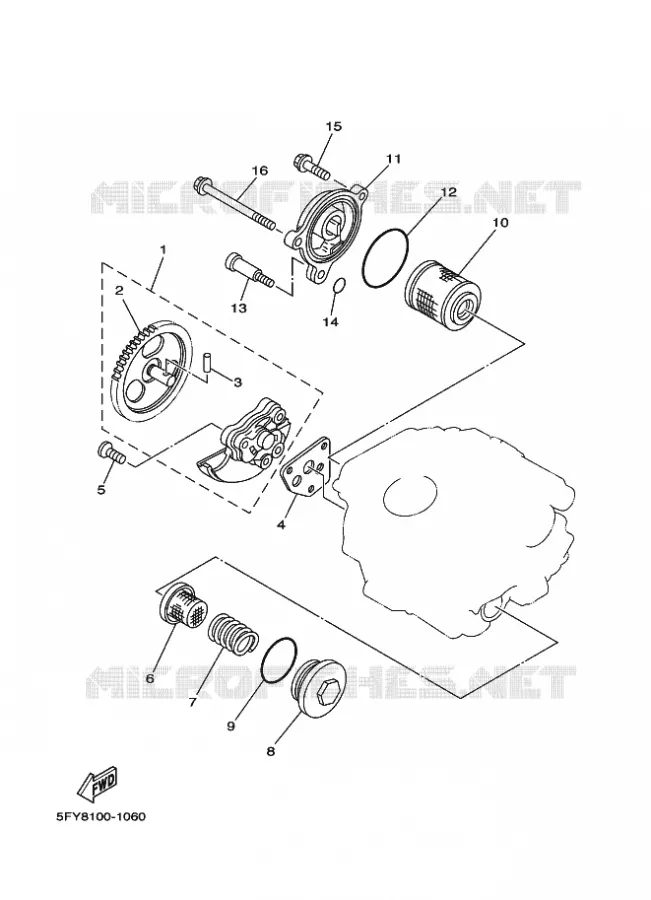 POMPE A HUILE Yamaha MOTO 200 2023 TW  TW200P / TW200E