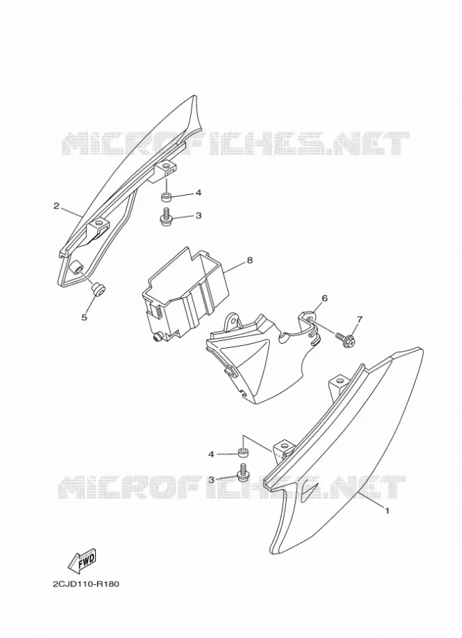 COUVERCLE LATERAL Yamaha MOTO 50 2023 TTR  TT-R50EP