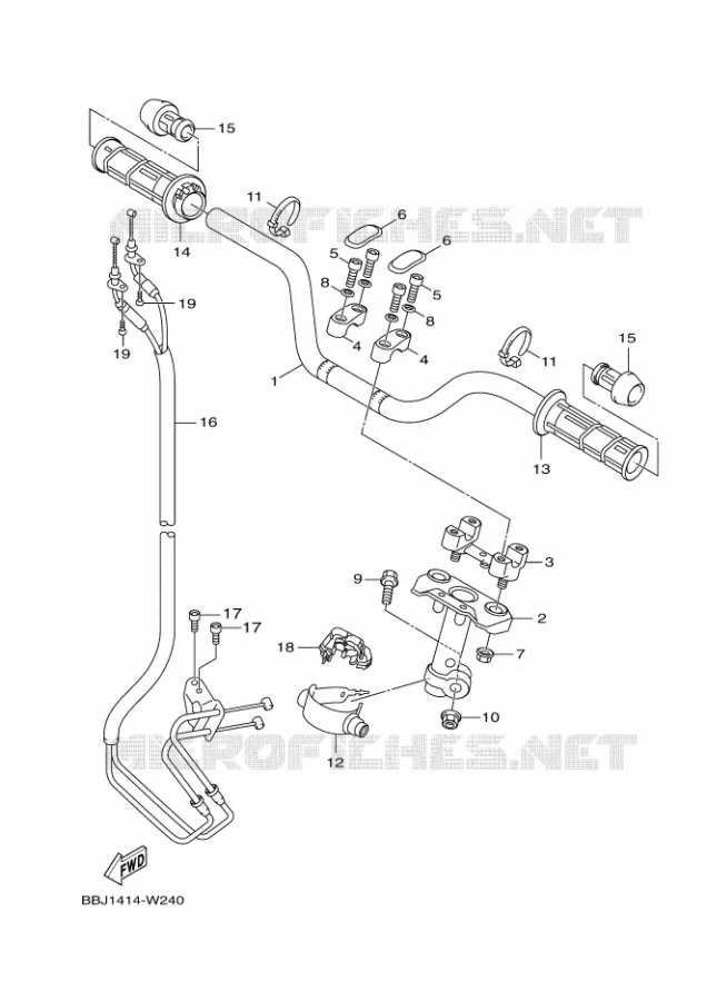 GUIDON ET CABLES Yamaha SCOOTER 125 2023 BWS  GQX125P