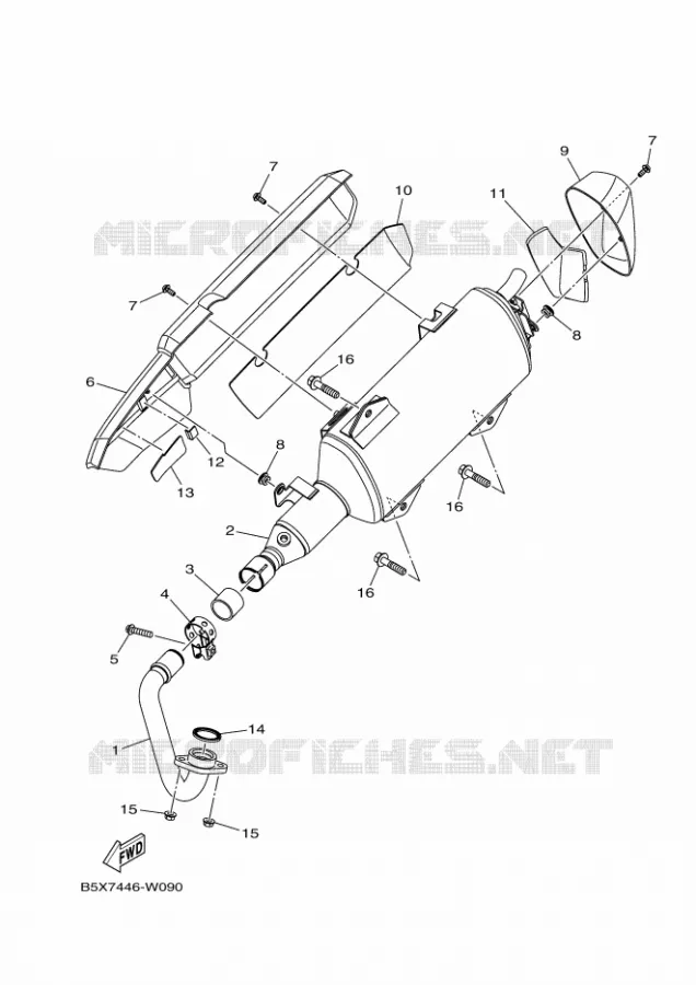 ECHAPPEMENT Yamaha SCOOTER 300 2023 XMAX  CZD300AP