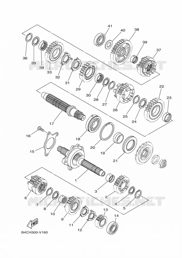 TRANSMISSION Yamaha MOTO 700 2023 TENERE  XTZ07AP / XTZ690