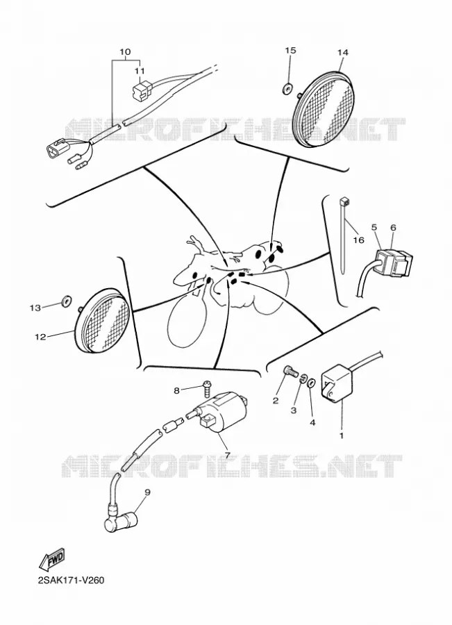 PARTIE ELECTRIQUE 1 Yamaha MOTO 50 2023 PW  PW50P