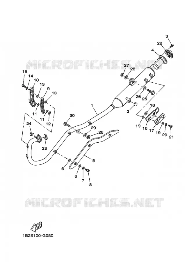 ECHAPPEMENT Yamaha MOTO 125 2023 TTR  TT-R125LEP / TT-R125LWE