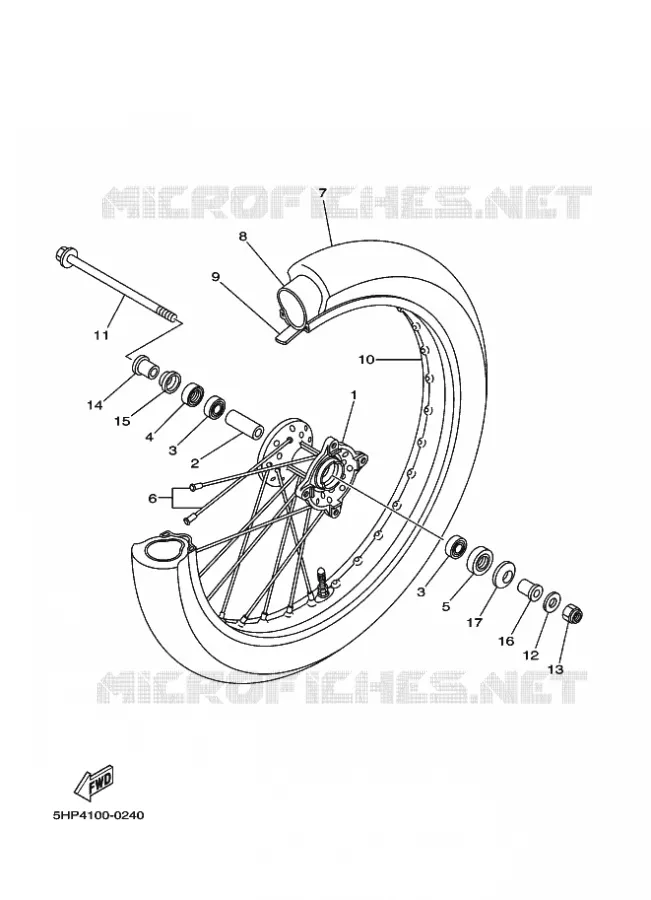 ROUE AVANT Yamaha MOTO 125 2023 TTR  TT-R125LEP / TT-R125LWE