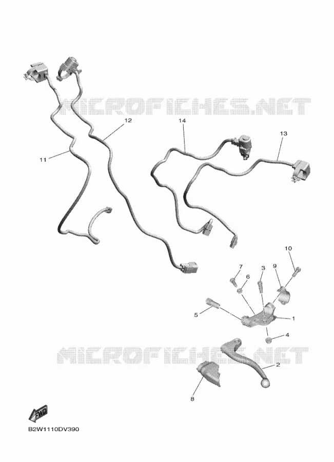 COMMODO / LEVIER Yamaha MOTO 450 2022 YZF  YZ450FN