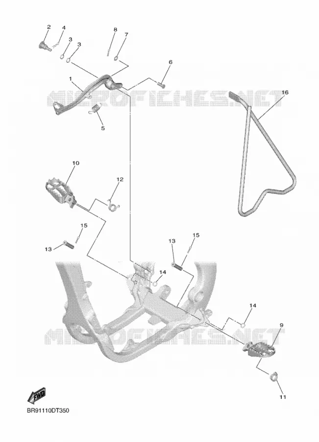 SUPPORT / REPOSE PIEDS Yamaha MOTO 450 2022 YZF  YZ450FN