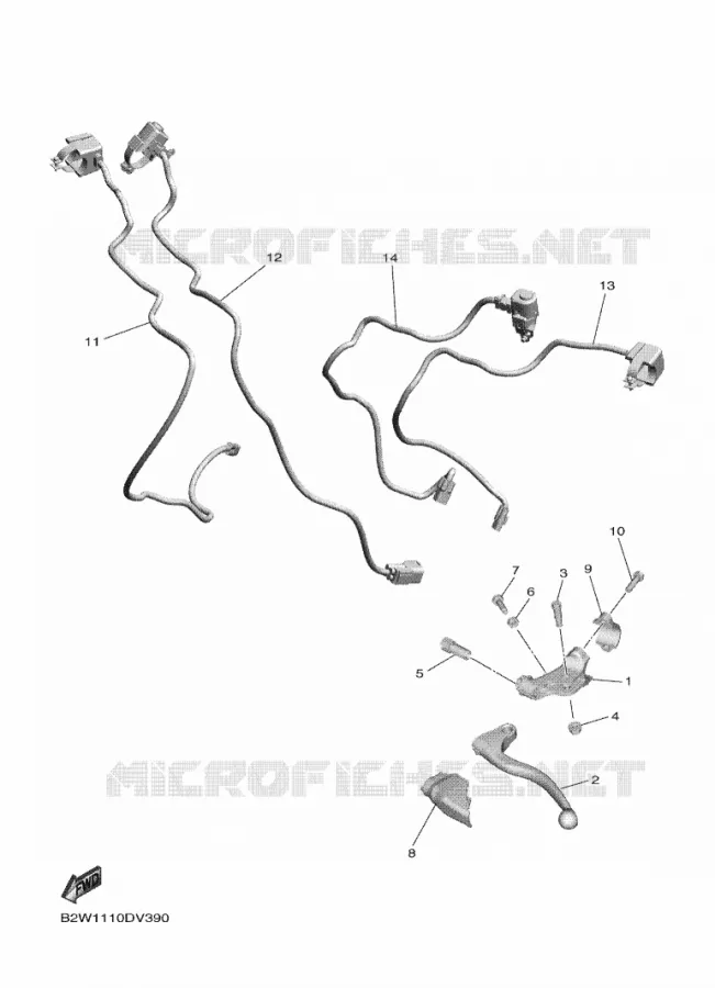 COMMODO / LEVIER Yamaha MOTO 450 2022 YZF  YZ450FN