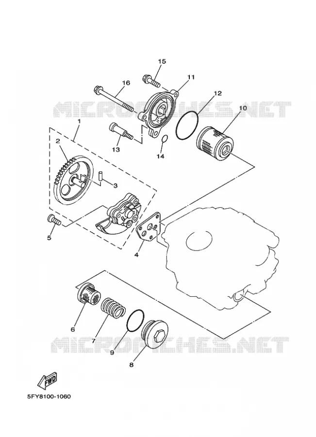 POMPE A HUILE Yamaha MOTO 200 2022 TW  TW200N / TW200E