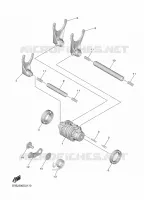 BARILLET DE SELECTION / FOURCHETTES pour Yamaha YZ 250 F de 2022