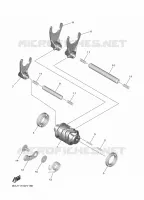 BARILLET DE SELECTION / FOURCHETTES pour Yamaha YZ 250 FX de 2022