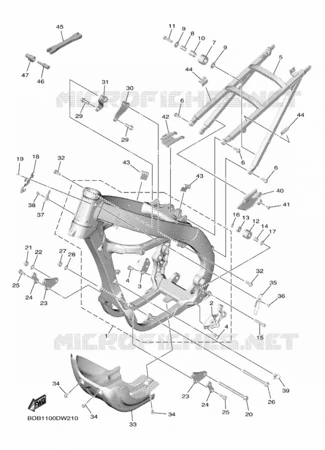 CADRE Yamaha MOTO 450 2022 WRF  WR450FN