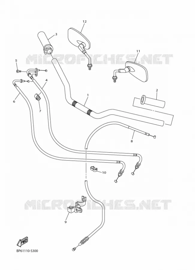 GUIDON ET CABLES Yamaha MOTO 950 2022 BOLT  XVS950CUD