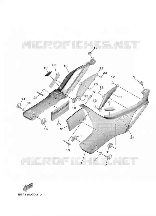 COUVERCLE LATERAL Yamaha MOTO 900 2022 XSR  XSR900AN / MTM890