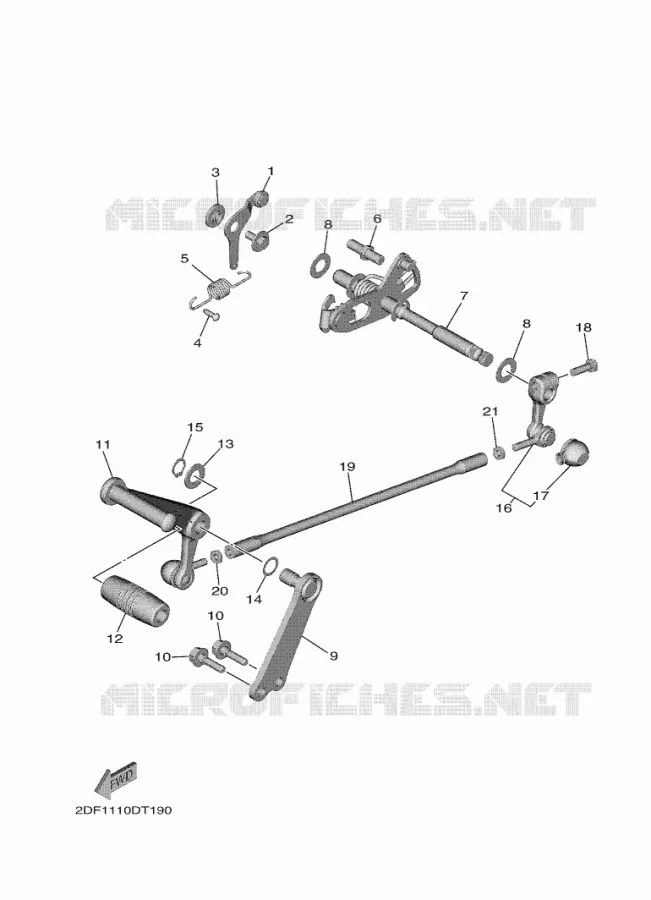 AXE DE SELECTEUR / PEDALE Yamaha MOTO 1900 2021 STAR VENTURE  XV19FDAMW/L / XV1900FDD