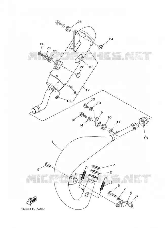 ECHAPPEMENT Yamaha MOTO 125 2021 YZ  YZ125ML