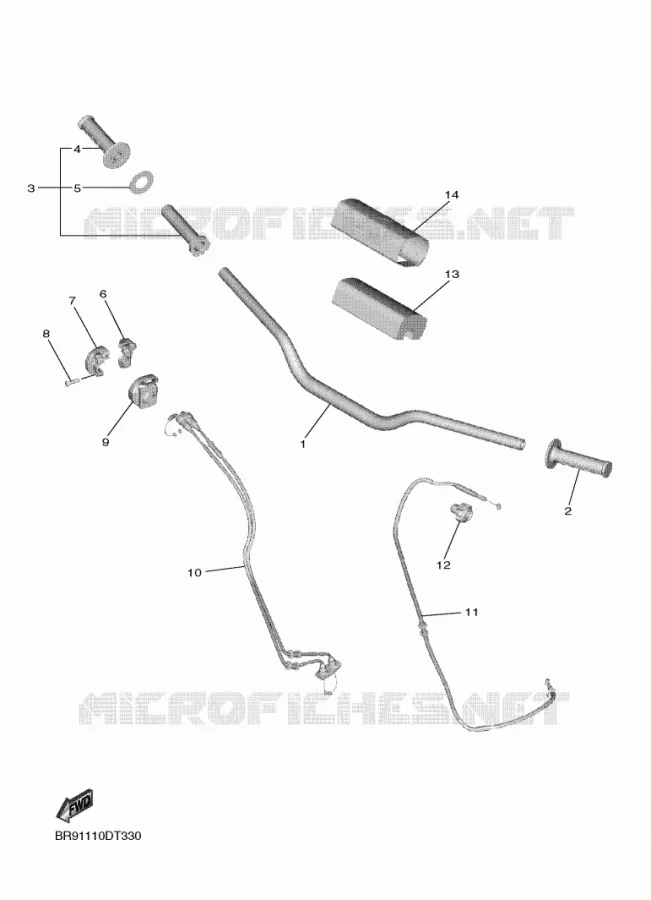 GUIDON ET CABLES Yamaha MOTO 450 2021 YZF  YZ450FMX