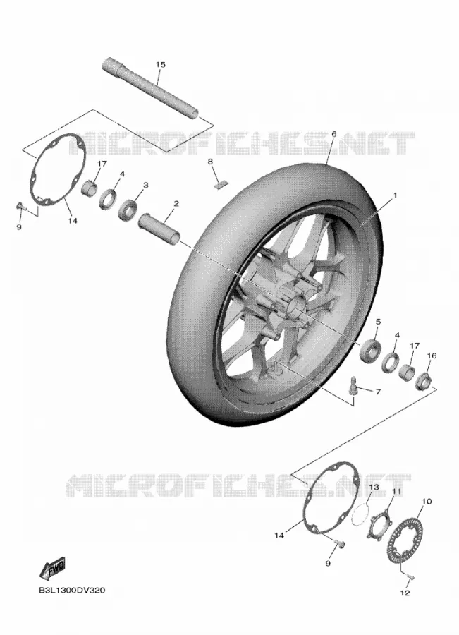 ROUE AVANT Yamaha MOTO 1000 2021 R1  YZF1000