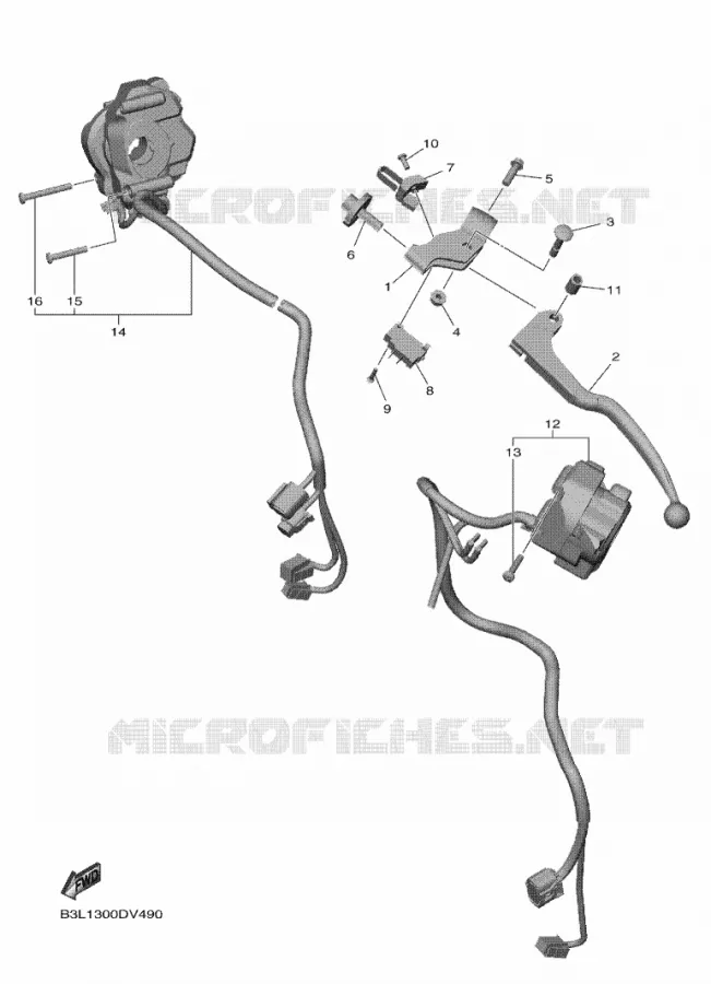 COMMODO / LEVIER Yamaha MOTO 1000 2021 R1  YZF1000